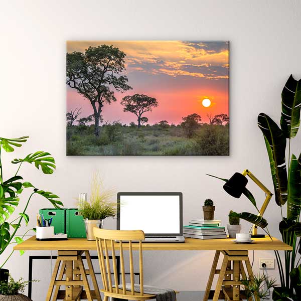 Afrika Gün Batımı Kanvas Tablo 13304