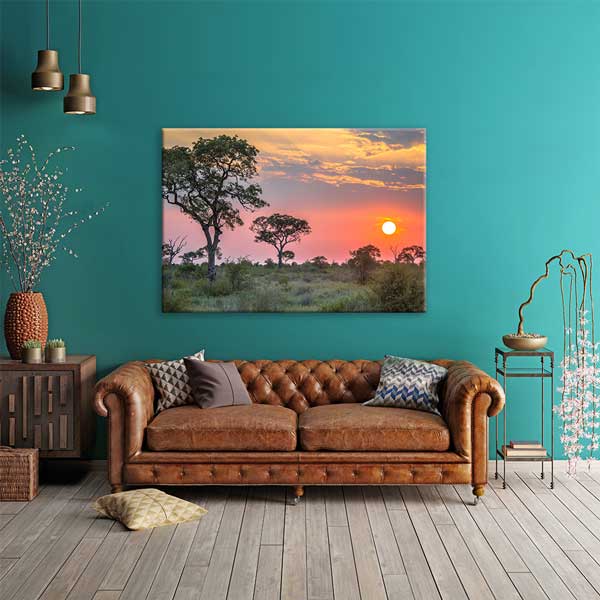 Afrika Gün Batımı Kanvas Tablo 13304