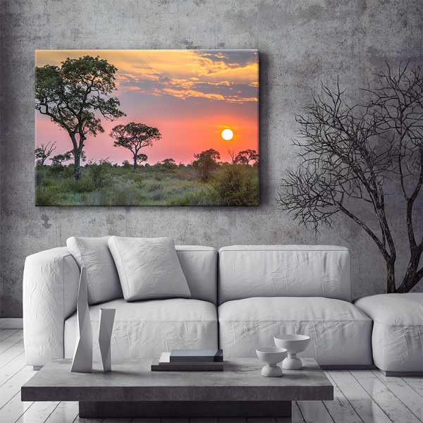 Afrika Gün Batımı Kanvas Tablo 13304