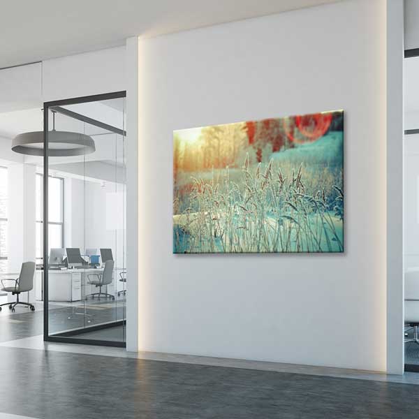 Kış Manzarası Kar ve Güneş Duvar Tablosu 13379