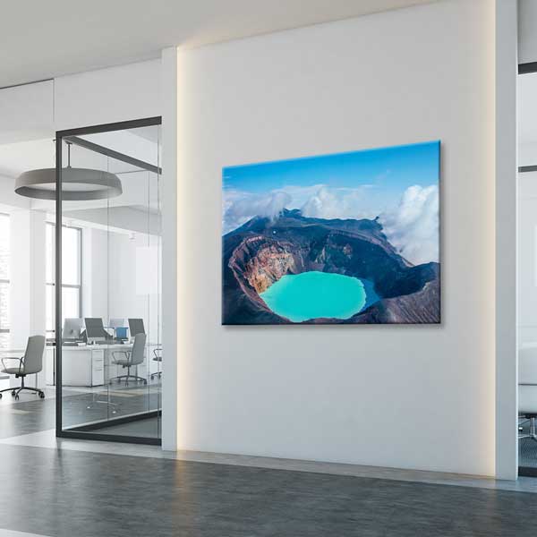 Turkuaz Krater Gölü Kanvas Tablo 13384