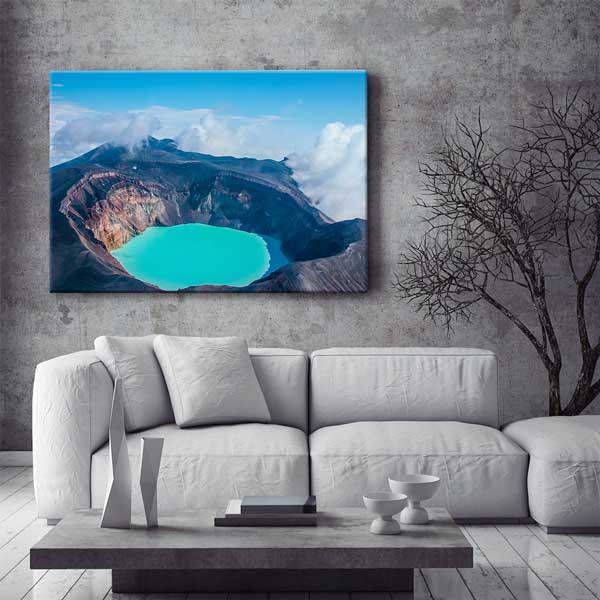 Turkuaz Krater Gölü Kanvas Tablo 13384