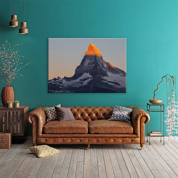Matterhorn Zirvesi Günbatımı Kanvas Tablo 13418