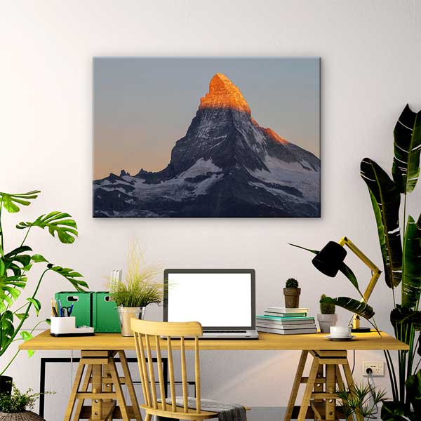 Matterhorn Zirvesi Günbatımı Kanvas Tablo 13418