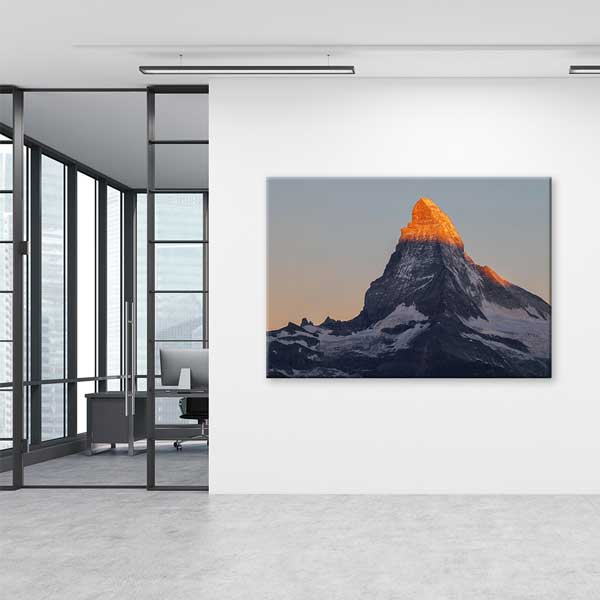 Matterhorn Zirvesi Günbatımı Kanvas Tablo 13418