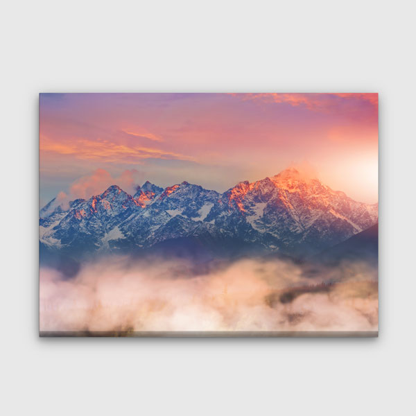 Dağ Manzarasında Gün Doğumu Kanvas Tablo 13431