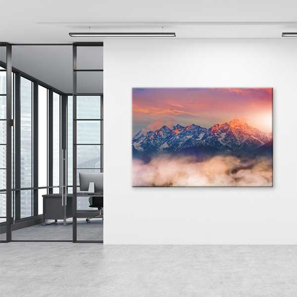 Dağ Manzarasında Gün Doğumu Kanvas Tablo 13431