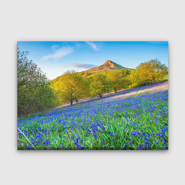 Mor Çiçekli Dağ Manzarası Kanvas Tablo 13437