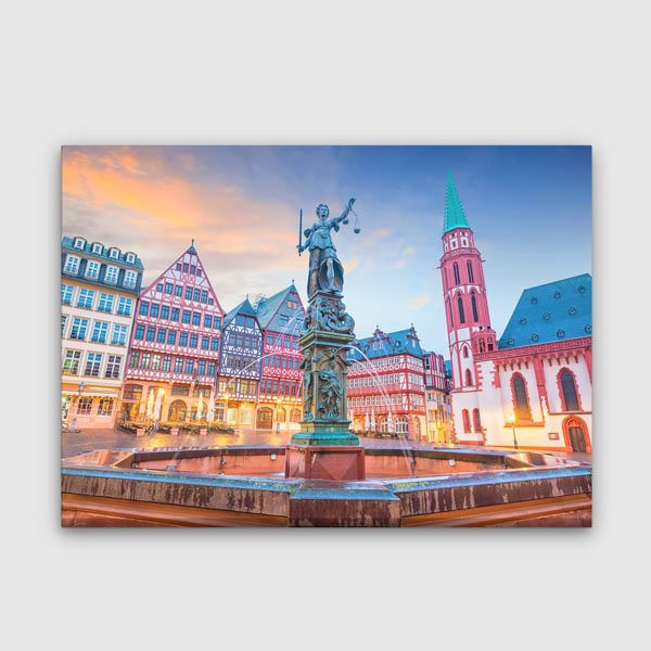 Frankfurt Römer Meydanı Tarihi Binalar Kanvas Tablo 13478