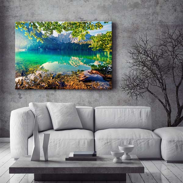 Doğal Göl Manzarası Kanvas Tablo 13511