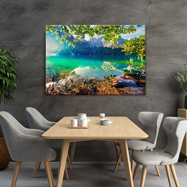 Doğal Göl Manzarası Kanvas Tablo 13511