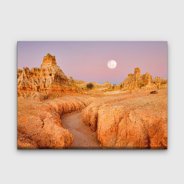 Çöl ve Ay Manzaralı Fotoğraf Sanatı Kanvas Tablo 13548