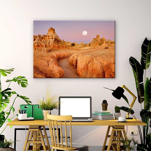 Çöl ve Ay Manzaralı Fotoğraf Sanatı Kanvas Tablo 13548