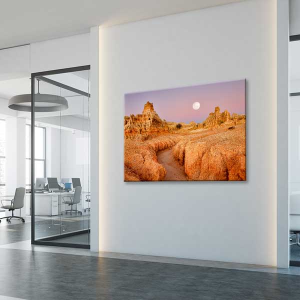 Çöl ve Ay Manzaralı Fotoğraf Sanatı Kanvas Tablo 13548