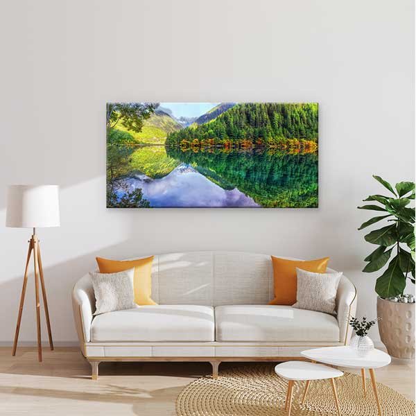 Yansımalı Dağ Gölü Manzara Kanvas Tablo – 13653