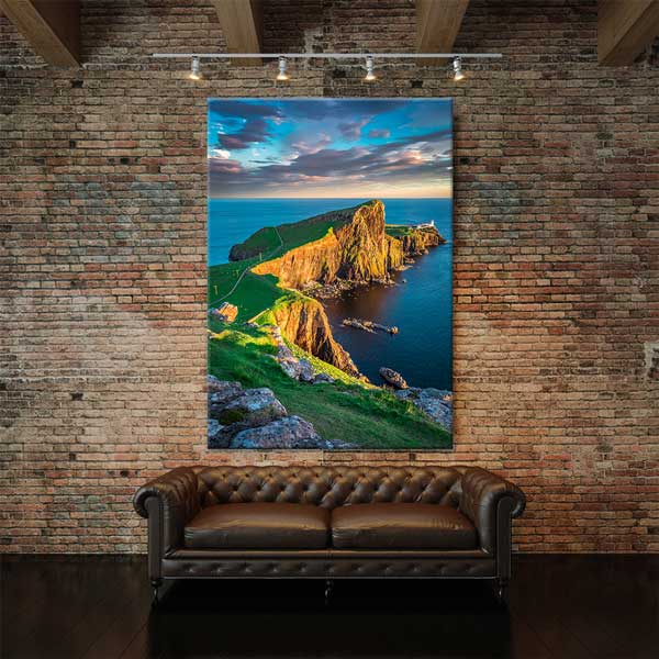 Uçurum Deniz Manzarası Gün Batımı Kanvas Tablo 13840