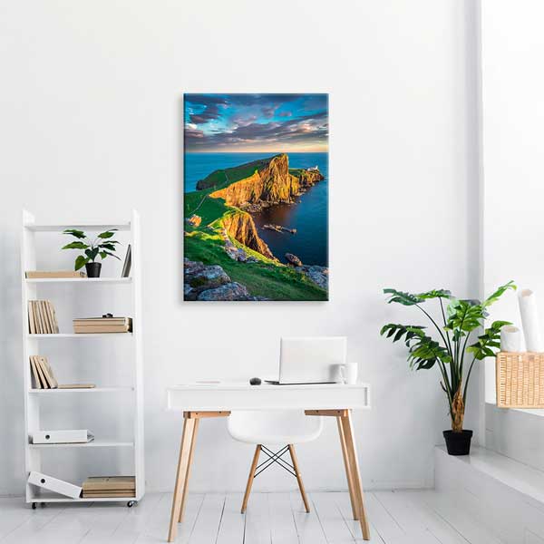 Uçurum Deniz Manzarası Gün Batımı Kanvas Tablo 13840