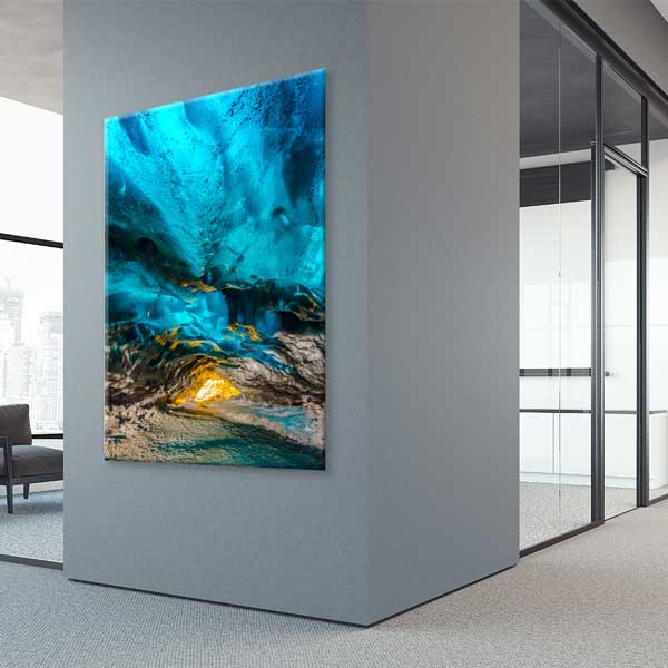 Buz Mağarası Işık Yansıması Kanvas Tablo 13842
