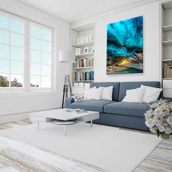 Buz Mağarası Işık Yansıması Kanvas Tablo 13842