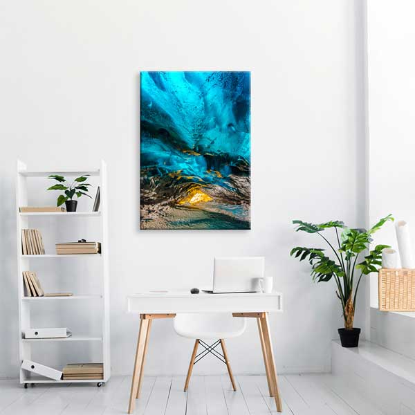 Buz Mağarası Işık Yansıması Kanvas Tablo 13842