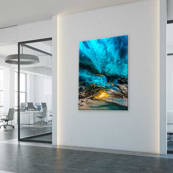 Buz Mağarası Işık Yansıması Kanvas Tablo 13842