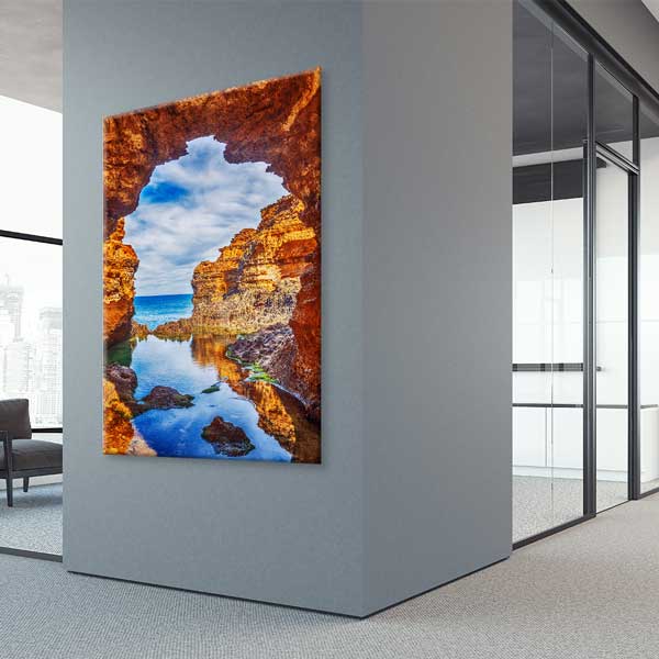 interior-wall-design-13859-02 Doğal Kaya Kemeri ve Deniz Manzarası Fotoğraf Sanatı Kanvas Tablo 13859