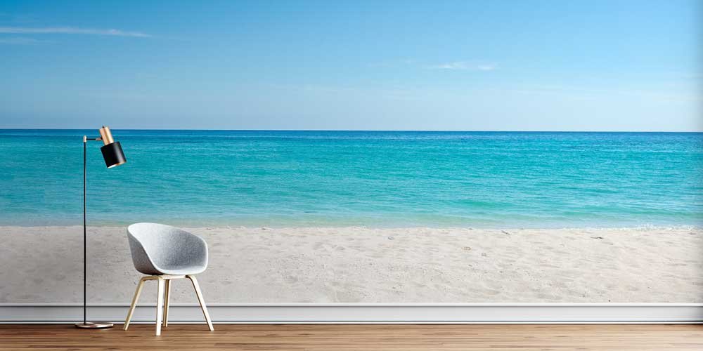 Sakin Turkuaz Sahil Manzarası Duvar Kağıdı 12891