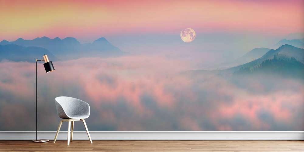 interior-wallpaper-decor-12950-00 Ay Manzarası Duvar Kağıdı 12950