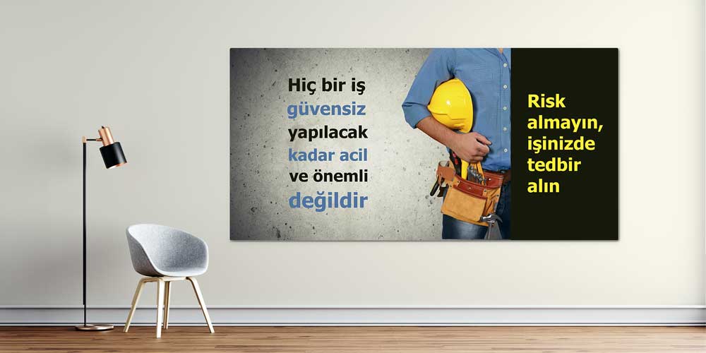 İş Güvenliği Uyarı Duvar Dekoru – 12699