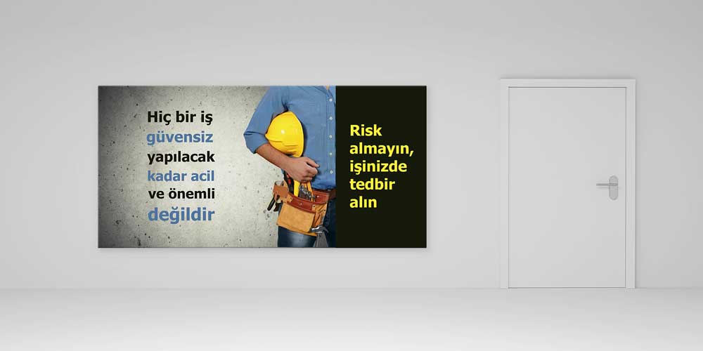 İş Güvenliği Uyarı Duvar Dekoru – 12699