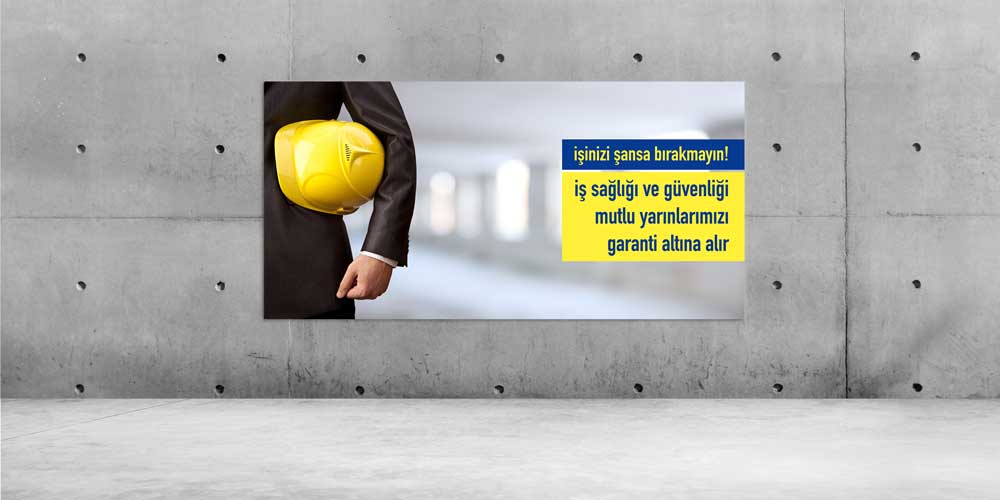 is-guvenligi-duvar-afisi-12701-00 İş Güvenliği Şansa Bırakmayın Duvar Afişi – 12701