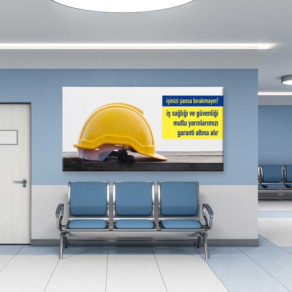 İş Sağlığı ve Güvenliği Mesajlı Duvar Tablosu Kanvas – 12754
