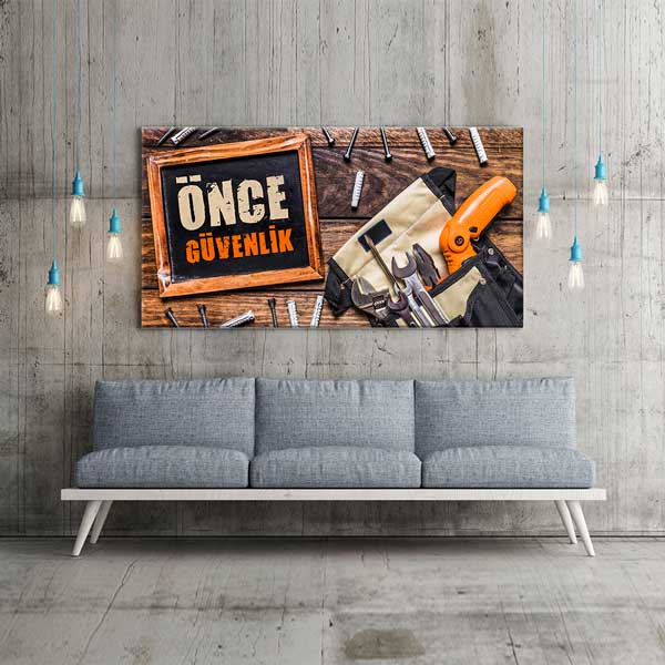 Önce Güvenlik İş Güvenliği Duvar Tablosu – 12767