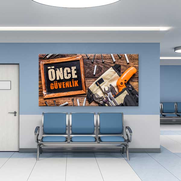 Önce Güvenlik İş Güvenliği Duvar Tablosu – 12767