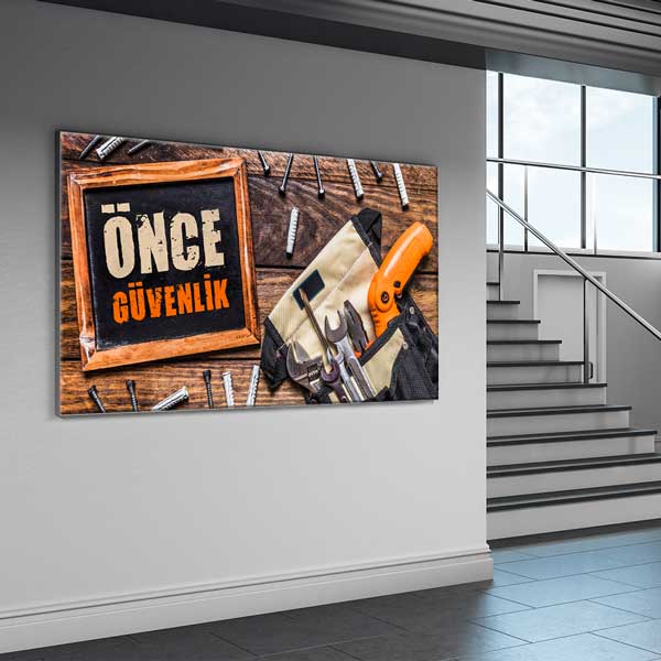 Önce Güvenlik İş Güvenliği Duvar Tablosu – 12767