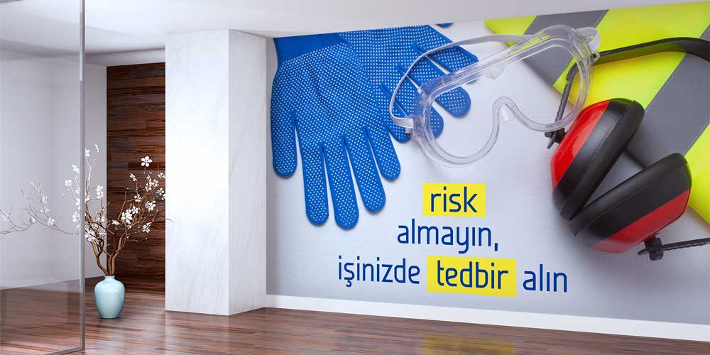 Risk Almayın İşinizde Tedbir Alın İş Güvenliği Duvar Kağıdı 12725
