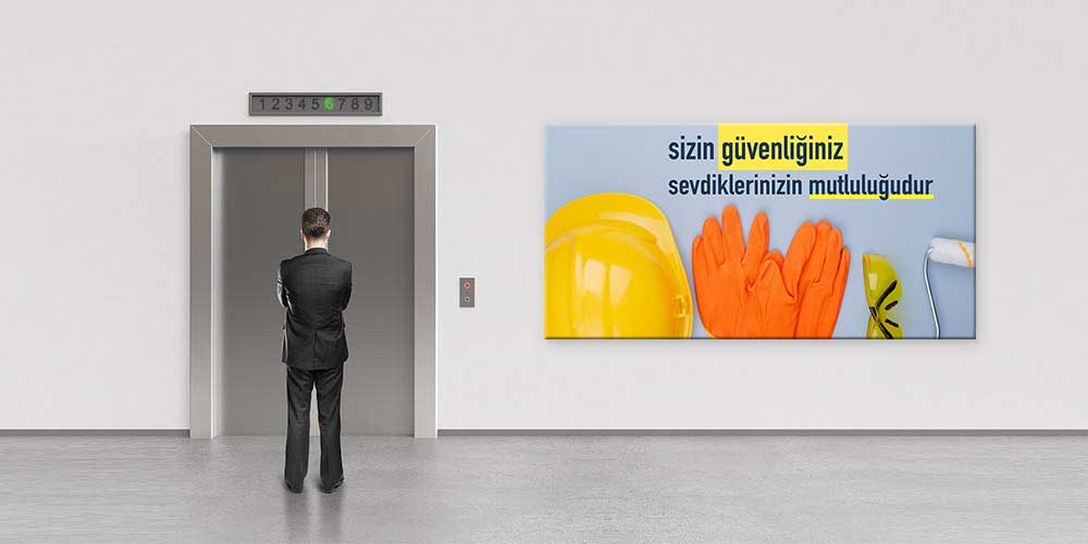 İş Güvenliği Duvar Panosu - Sizin Güvenliğiniz Mutluluğunuzdur – 12707