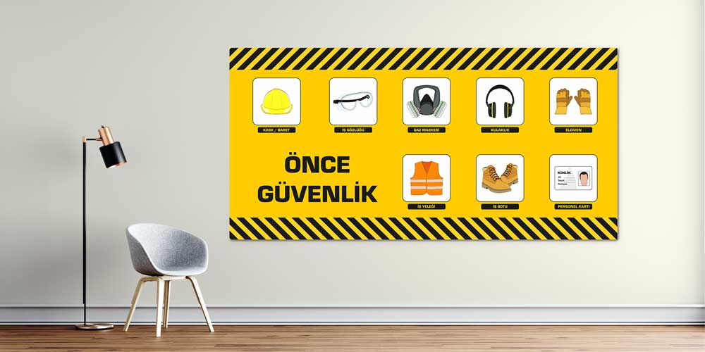 is-guvenligi-duvar-panosu-12693-01 İş Güvenliği Büyük Ebat Duvar Dekoru – 12693