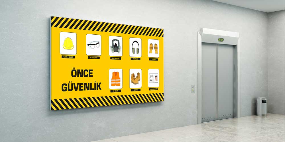 is-guvenligi-duvar-panosu-12693-02 İş Güvenliği Büyük Ebat Duvar Dekoru – 12693