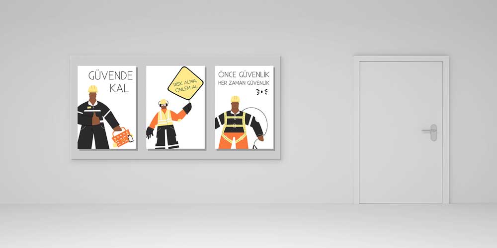 is-guvenligi-duvar-panosu-12712-02 İş Güvenliği Duvar Panosu - Güvende Kal Mesajlı – 12712
