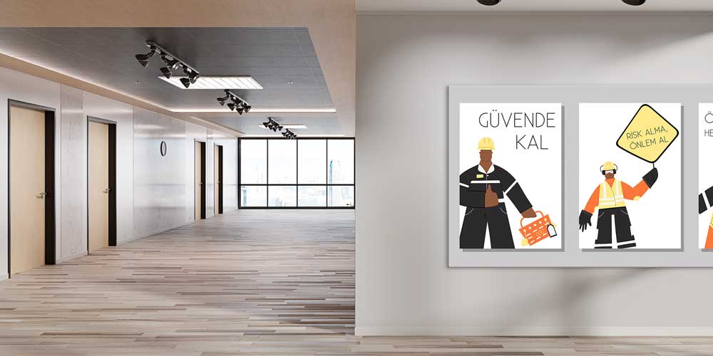 is-guvenligi-duvar-panosu-12712-03 İş Güvenliği Duvar Panosu - Güvende Kal Mesajlı – 12712