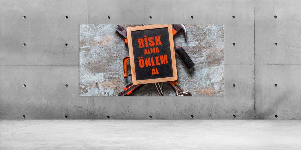 İş Güvenliği Duvar Panosu - Güvenlik Önlemleri Dekoratif Baskı – 12714
