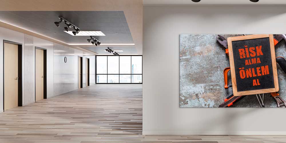 is-guvenligi-duvar-panosu-12714-03 İş Güvenliği Duvar Panosu - Güvenlik Önlemleri Dekoratif Baskı – 12714