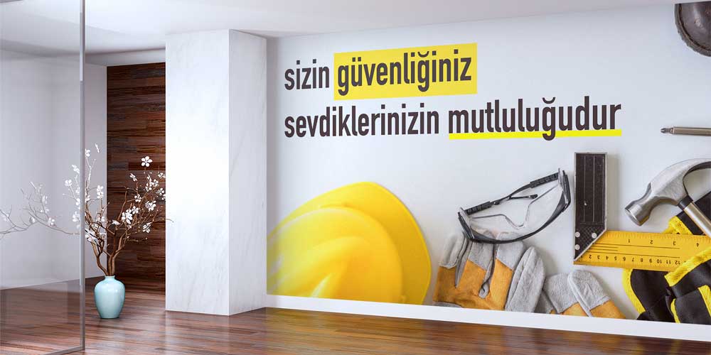 Sizin Güvenliğiniz Sevdiklerinizin Mutluluğudur İş Güvenliği Duvar Kağıdı 12731