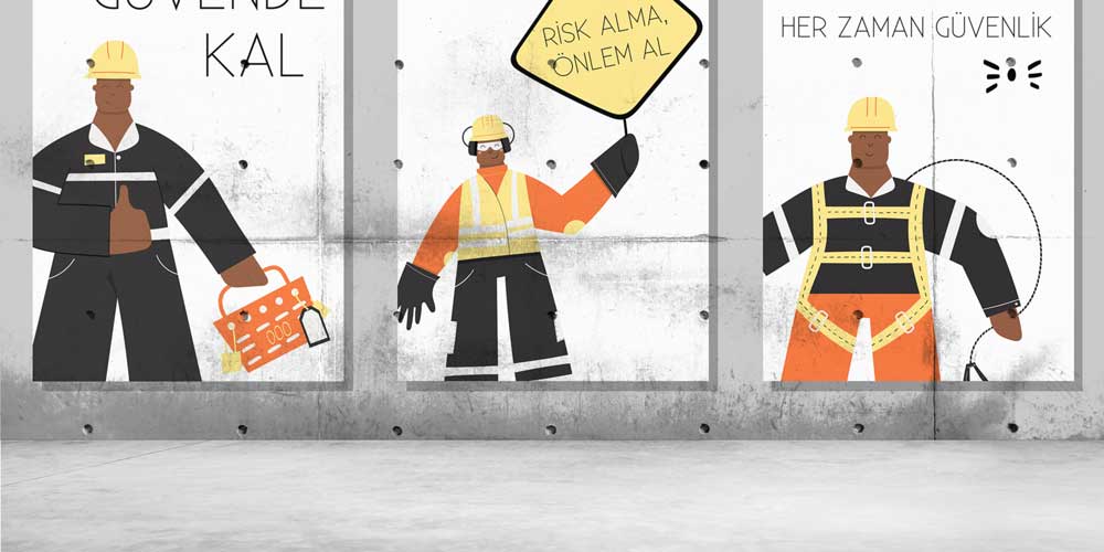 is-guvenligi-duvar-panosu-12736-01 Güvende Kal Risk Alma Önlem Al İş Güvenliği Duvar Kağıdı 12736