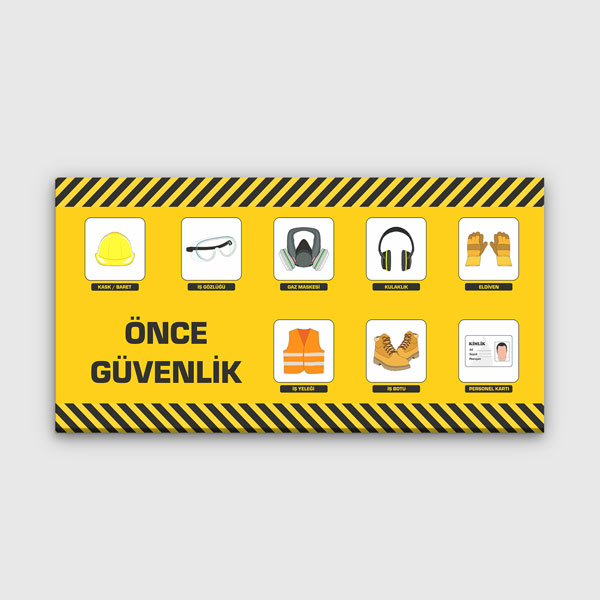 is-guvenligi-duvar-panosu-12744-0 Önce Güvenlik Duvar Panosu - İş Güvenliği Ekipmanları Tablosu – 12744