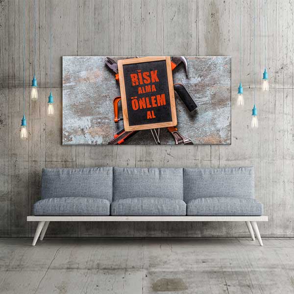 Risk Alma Önlem Al İş Güvenliği Duvar Tablosu – 12766