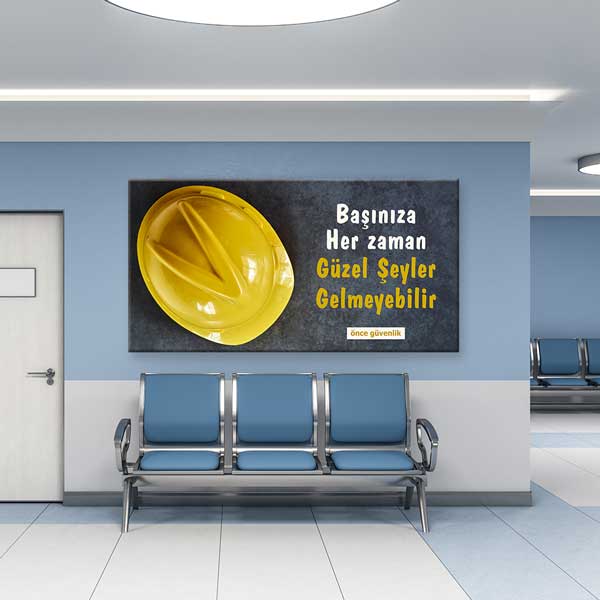 İş Güvenliği Önce Güvenlik Kanvas Tablo – 12748