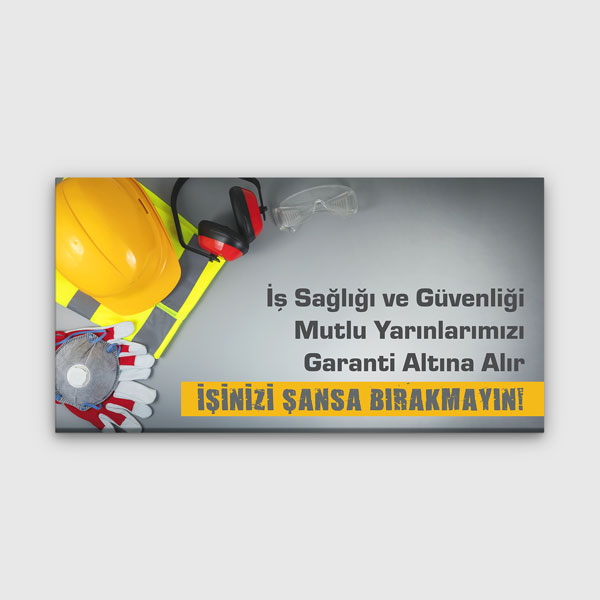 is-guvenligi-duvar-tablosu-12743-0 İş Güvenliği Temalı Duvar Tablosu - İş Sağlığı ve Güvenliği Kanvas – 12743