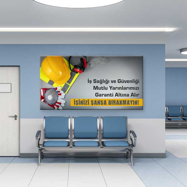 is-guvenligi-duvar-tablosu-12743-02 İş Güvenliği Temalı Duvar Tablosu - İş Sağlığı ve Güvenliği Kanvas – 12743